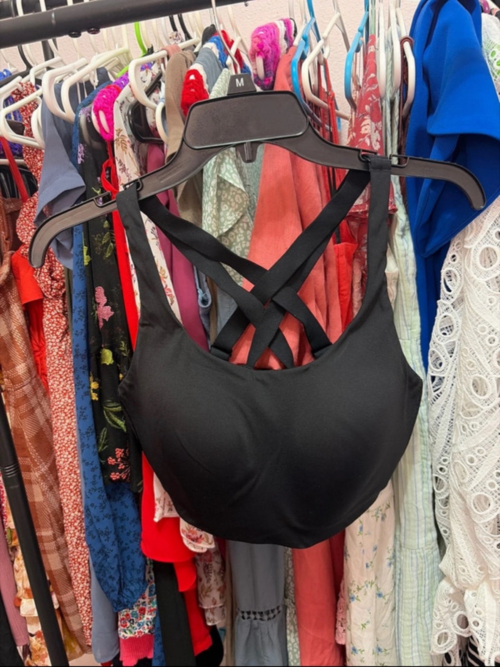 lululemon athletica Black Crisscross Strappy Sports Bra